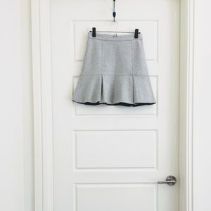 Madewell Bonded Ruffle Mini Skirt in Light Gray, 2